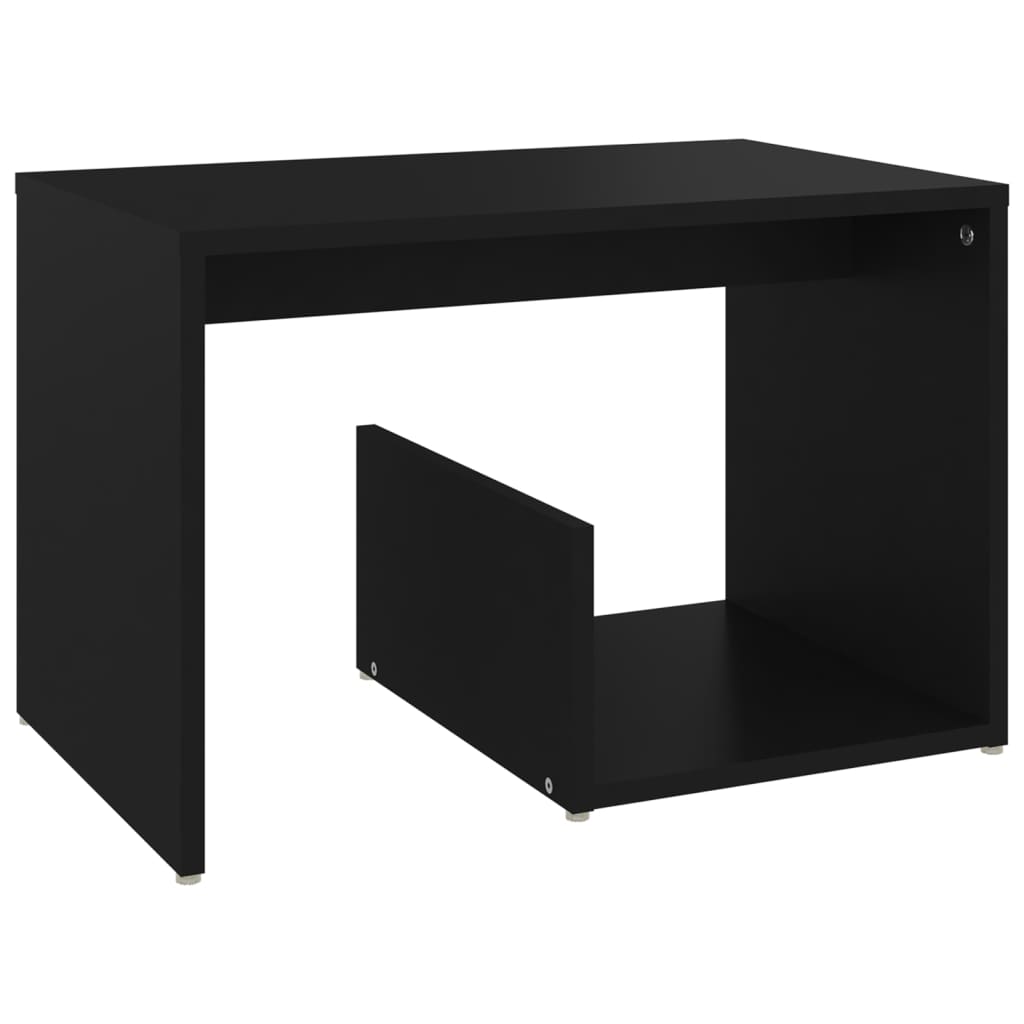 Side Table Black 59x36x38 cm Engineered Wood