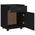 Rolling Cabinet Black 45x38x54 cm Engineered Wood