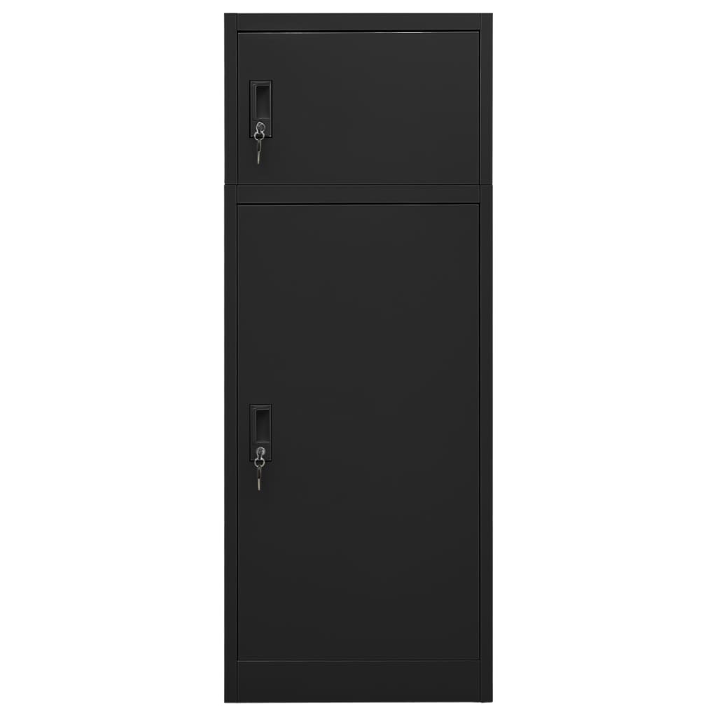 Saddle Cabinet Black 53x53x140 cm Steel