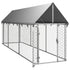 Outdoor Dog Kennel with Roof 400x100x150 cm