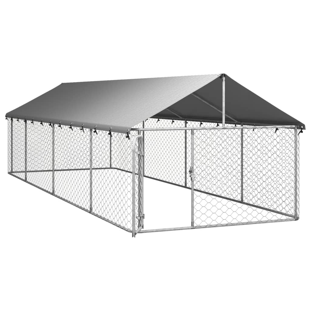 Outdoor Dog Kennel with Roof 600x200x150 cm