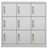 Locker Cabinets 2 pcs Light Grey 90x45x92.5 cm Steel