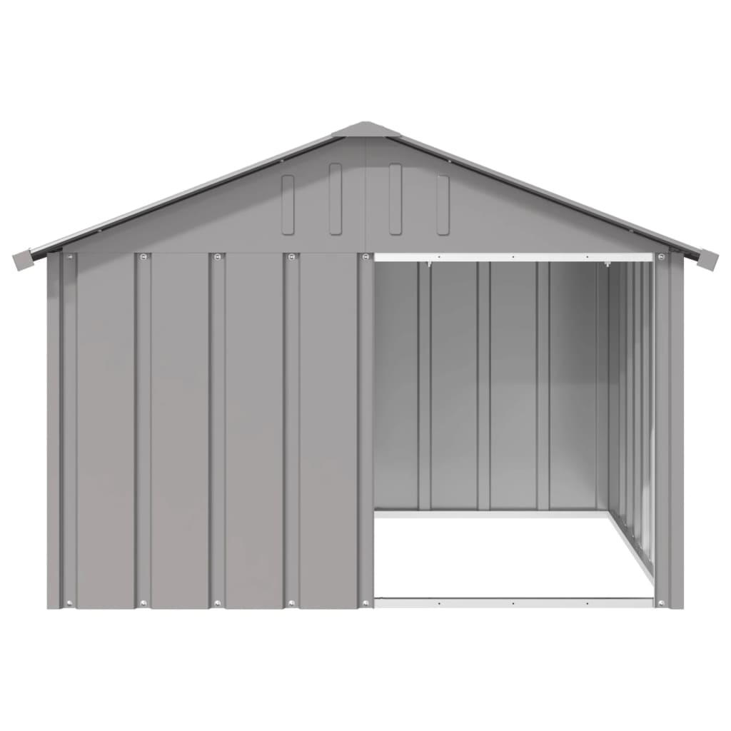 Dog House Grey 116.5x103x81.5 cm Galvanised Steel