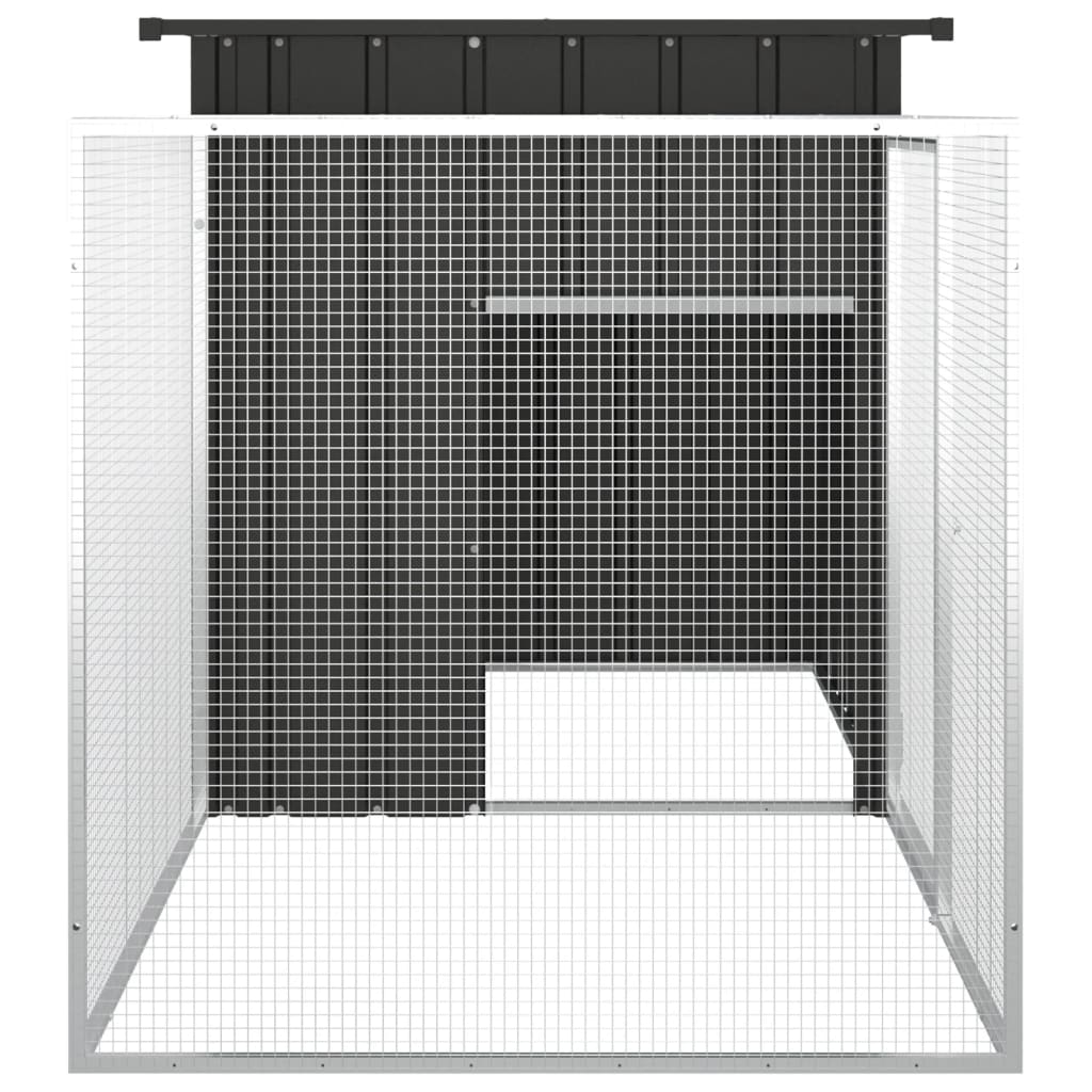 Chicken Cage Anthracite 200x91x100 cm Galvanised Steel