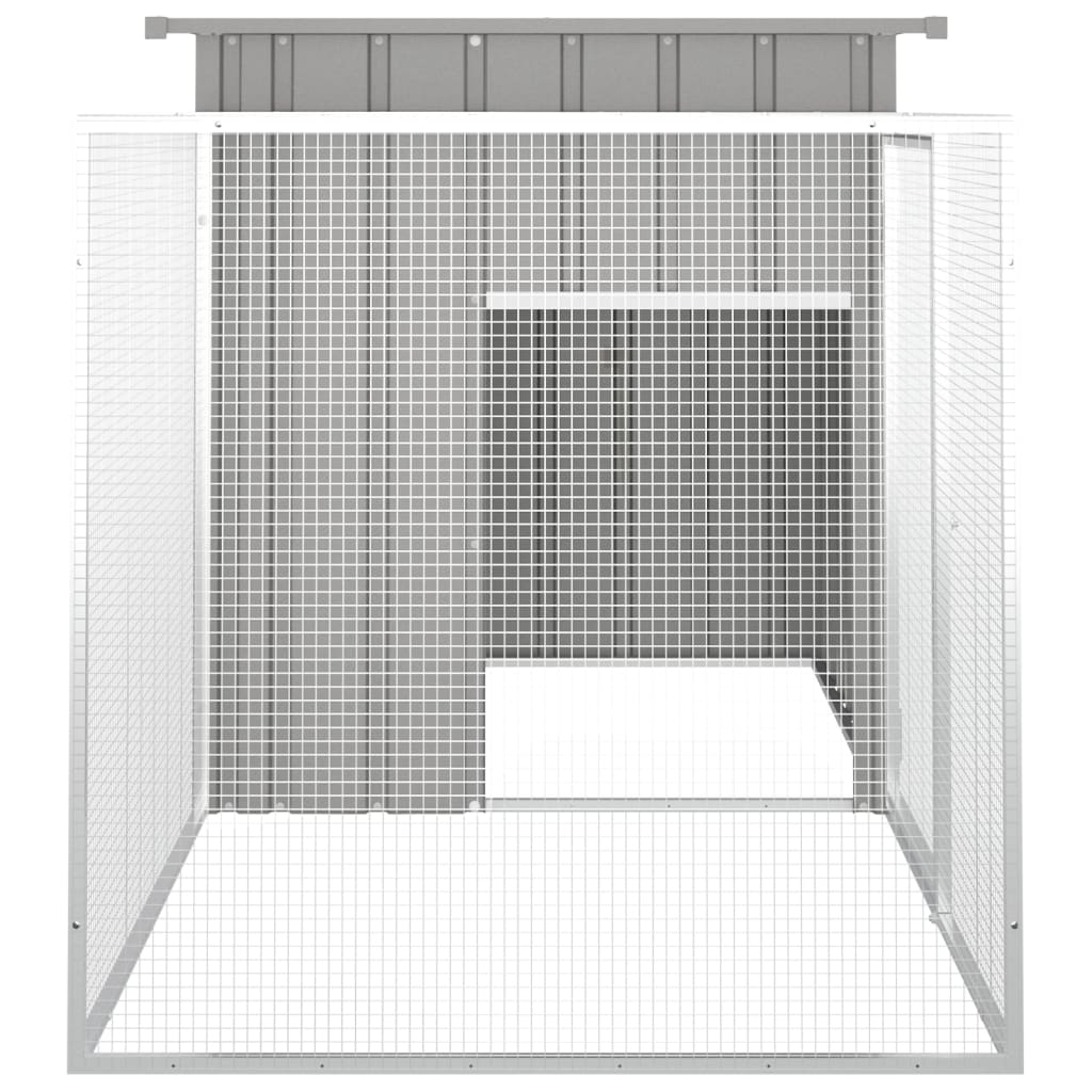 Chicken Cage Grey 200x91x100 cm Galvanised Steel