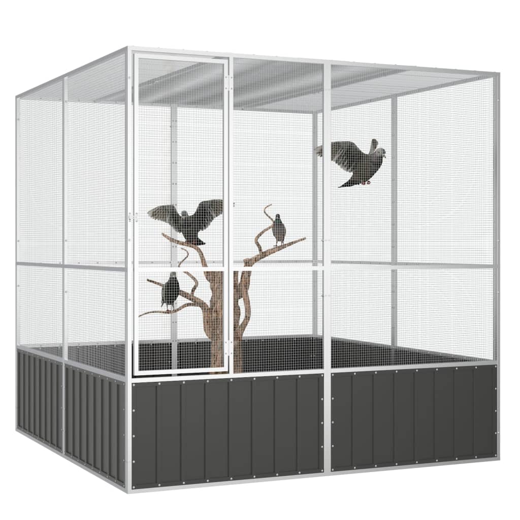 Bird Cage Anthracite 213.5x217.5x211.5 cm Galvanised Steel
