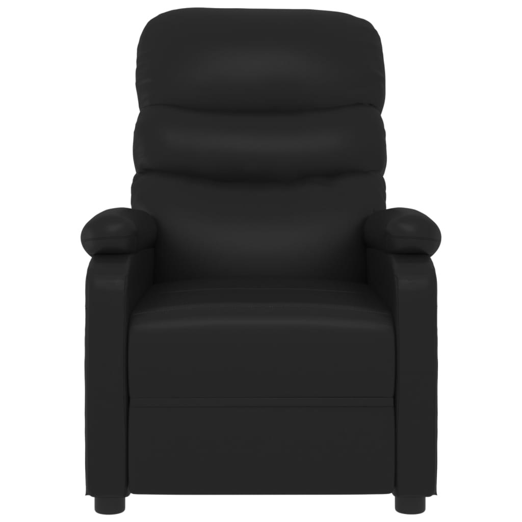 Massage Chair Black Faux Leather
