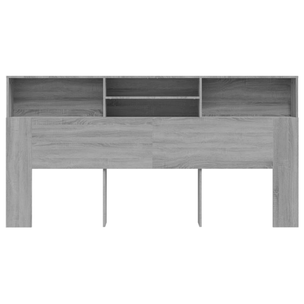 Headboard Cabinet Grey Sonoma 200x19x103.5 cm