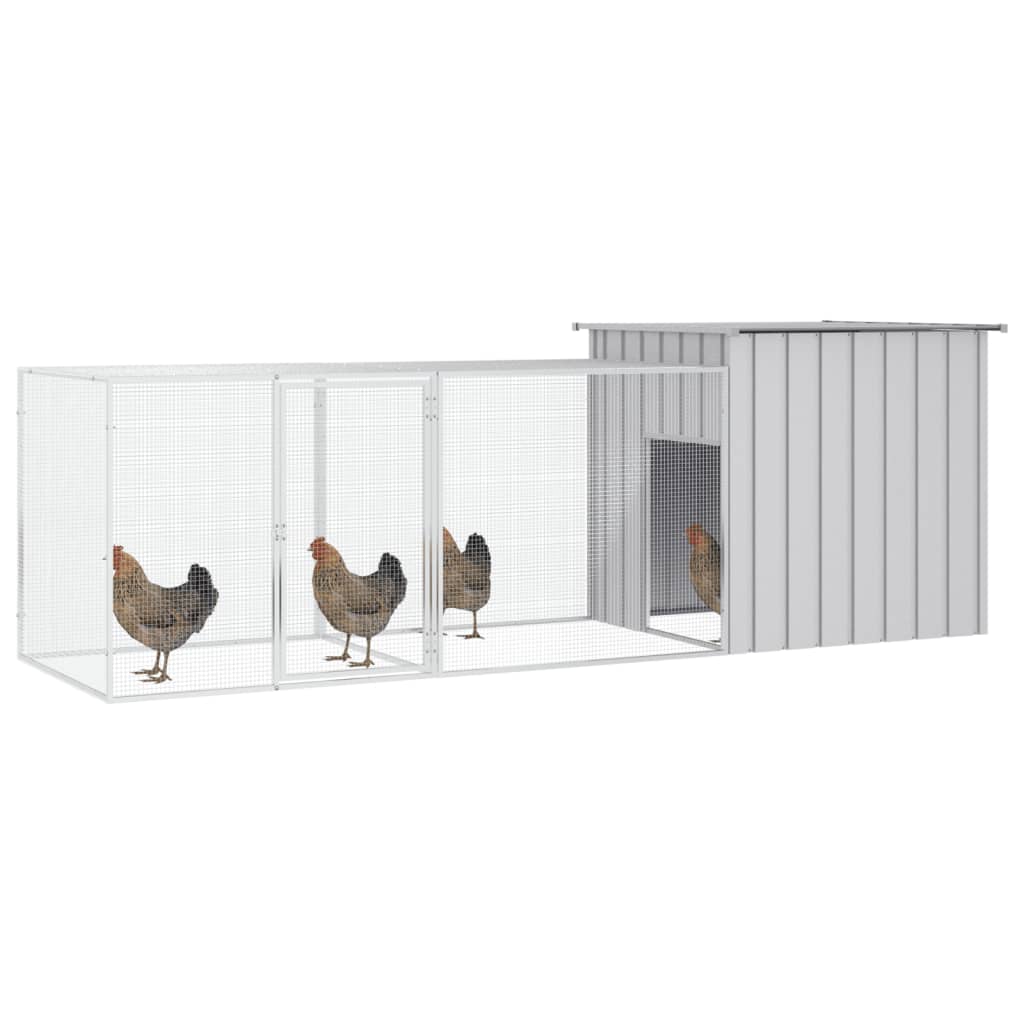 Chicken Cage Grey 300x91x100 cm Galvanised Steel