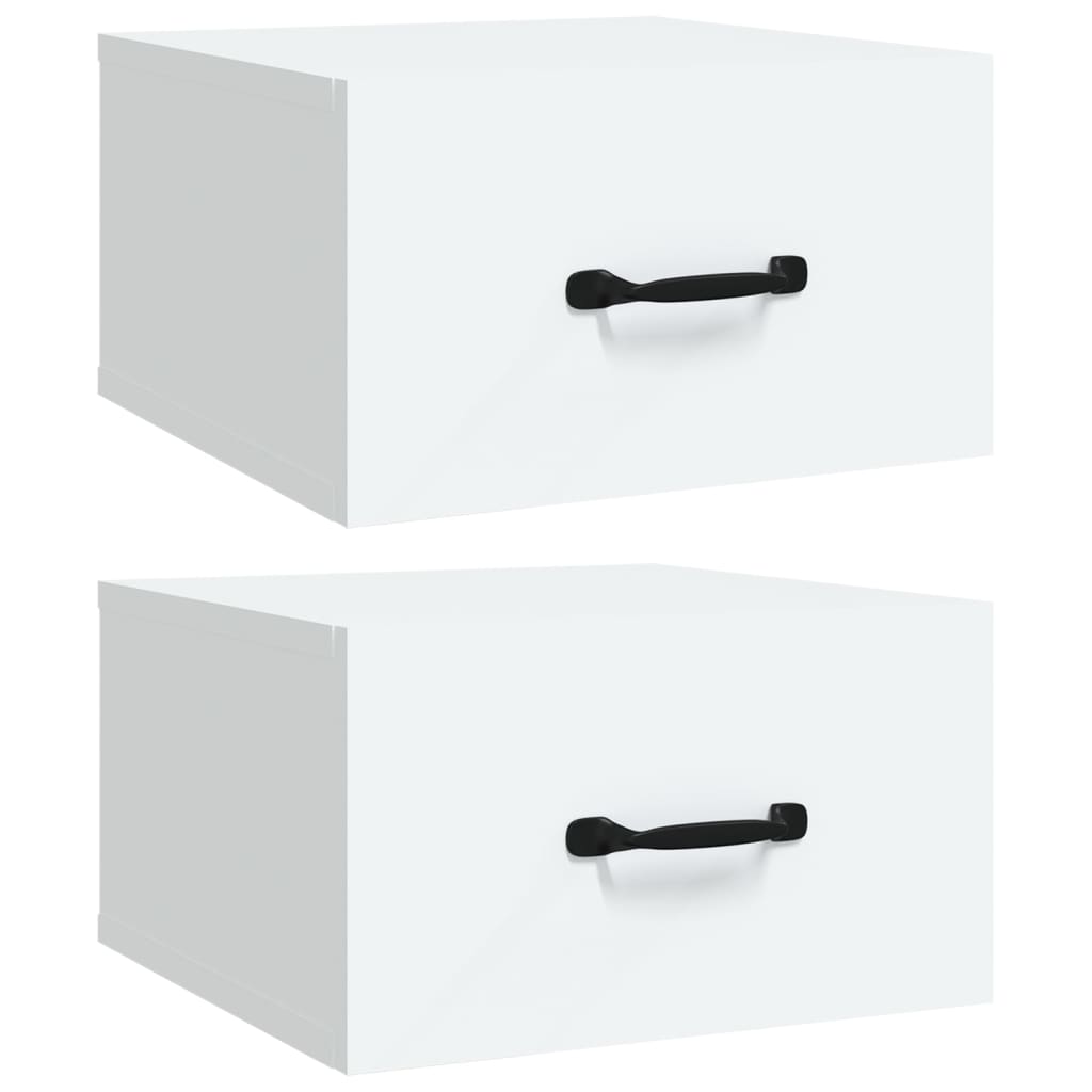 Wall-mounted Bedside Cabinets 2 pcs White 35x35x20 cm