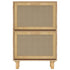Shoe Cabinet Brown 52x25x80 cm Engineered Wood and Natural Rattan