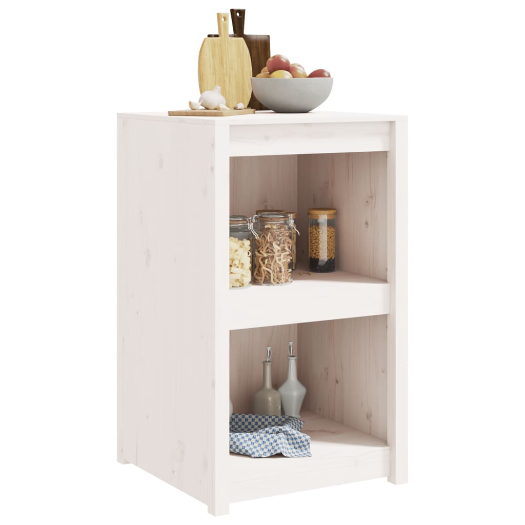 Outdoor Kitchen Cabinet White 55x55x92 cm Solid Wood Pine