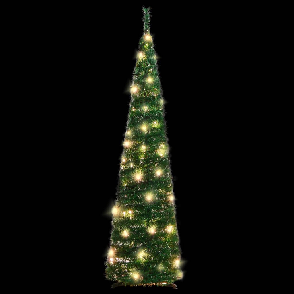 Artificial Christmas Tree Pop-up 50 LEDs Green 120 cm
