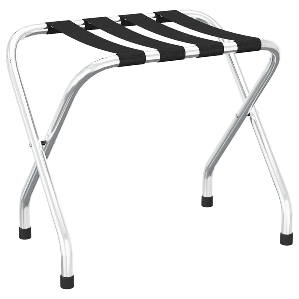 Luggage Rack Black and Silver 56x40x49 cm