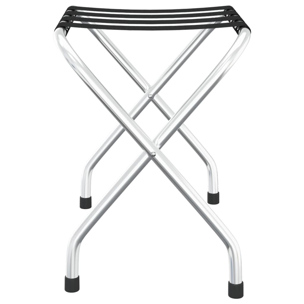 Luggage Rack Black and Silver 56x40x49 cm