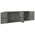 Garden Storage Cabinet Grey 198x55.5x80 cm Poly Rattan