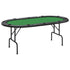 10-Player Folding Poker Table Green 206x106x75 cm