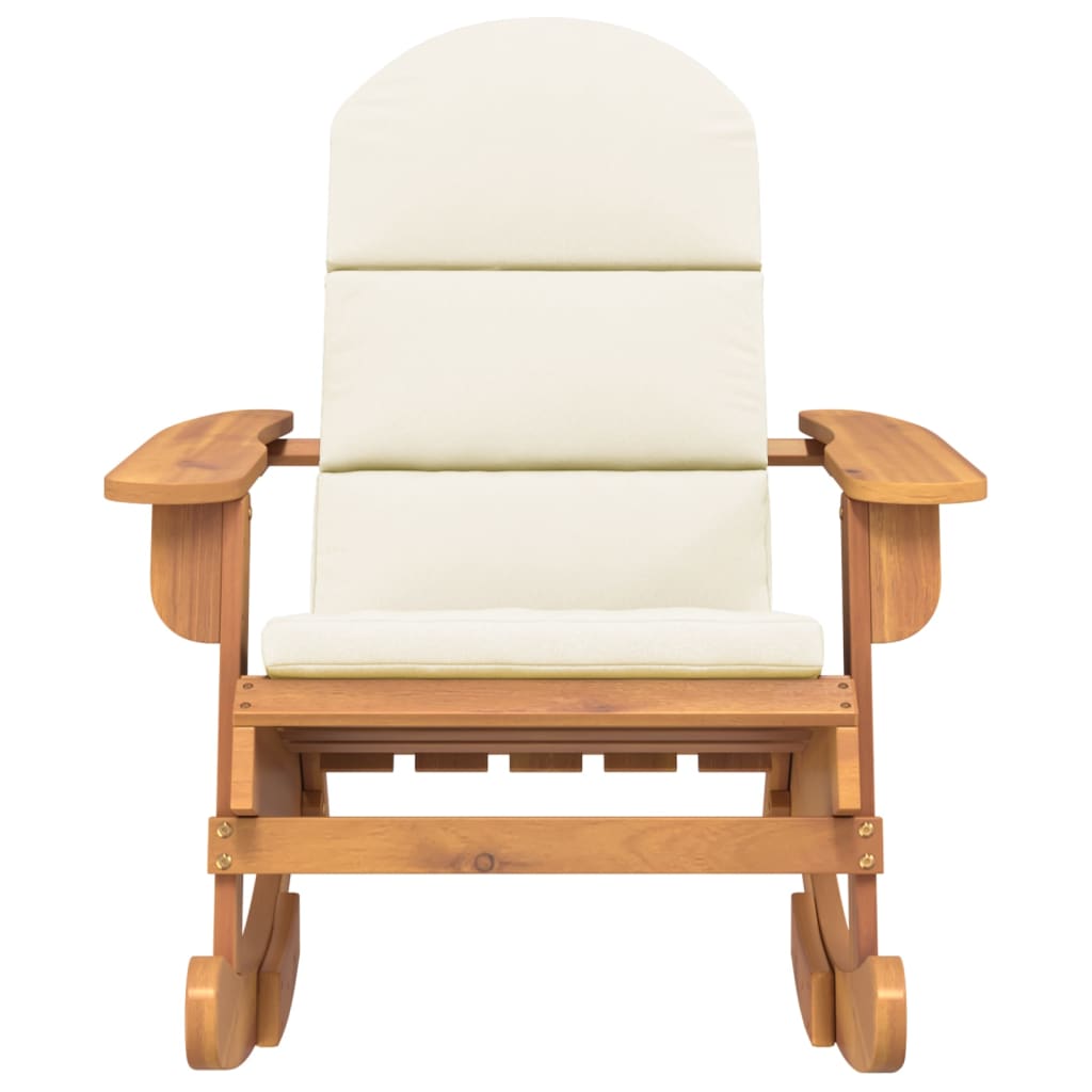 Adirondack Rocking Chair with Cushions Solid Wood Acacia