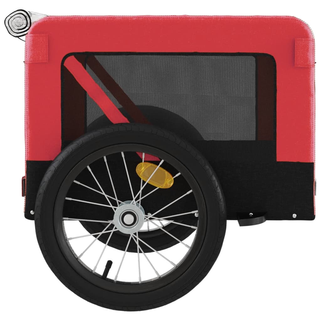 Pet Bike Trailer Red and Black Oxford Fabric&Iron