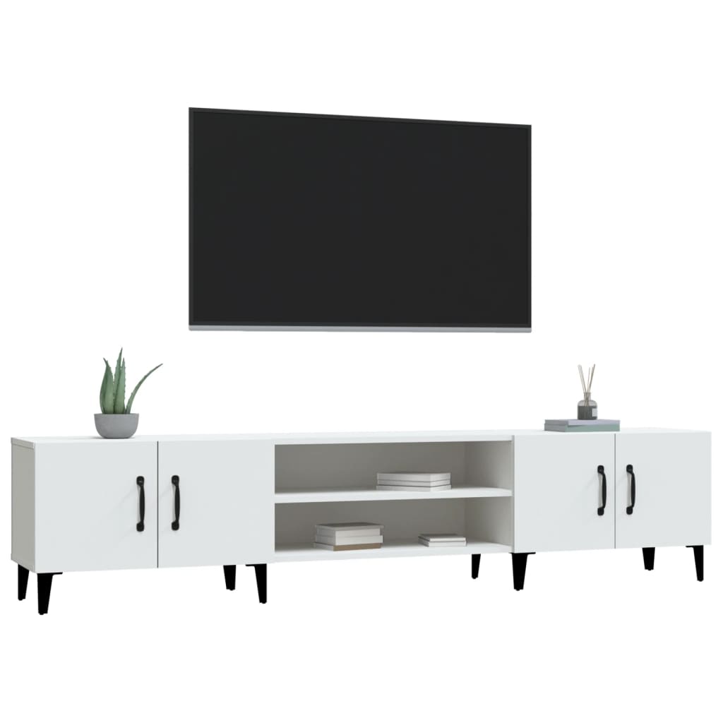 TV Cabinet White 180x31.5x40 cm Engineered Wood