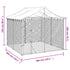Outdoor Dog Kennel with Roof Silver 3x3x2.5 m Galvanised Steel