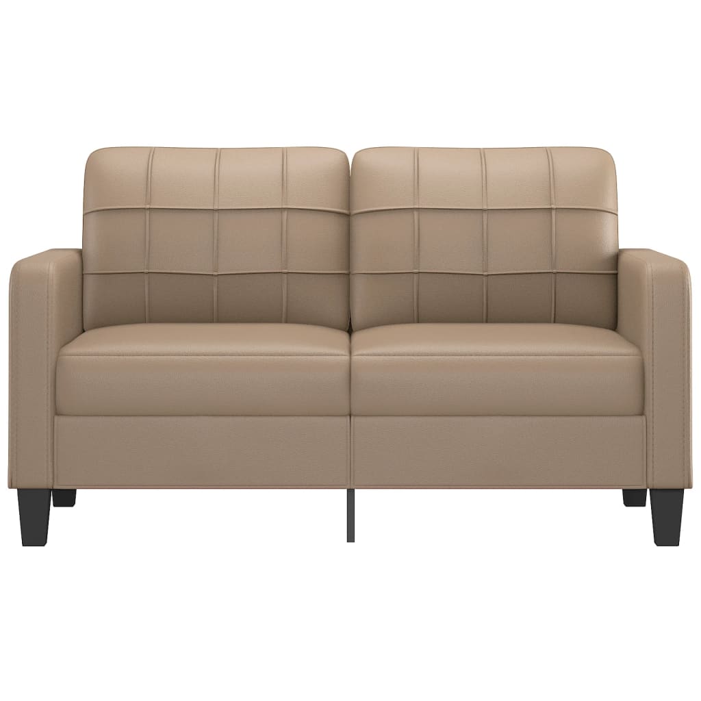 2-Seater Sofa Cappuccino 140 cm Faux Leather