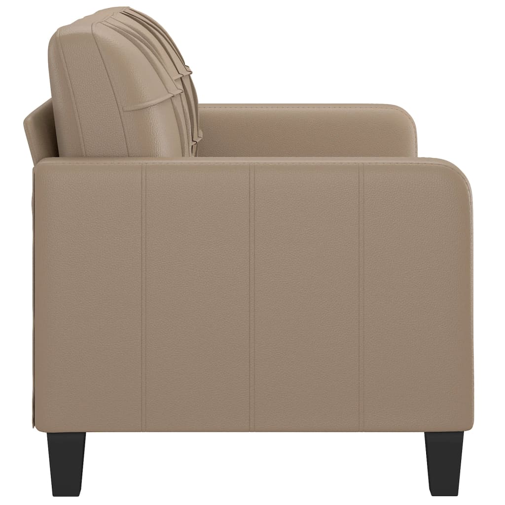 2-Seater Sofa Cappuccino 140 cm Faux Leather