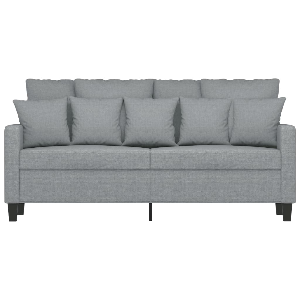2-Seater Sofa Light Grey 140 cm Fabric