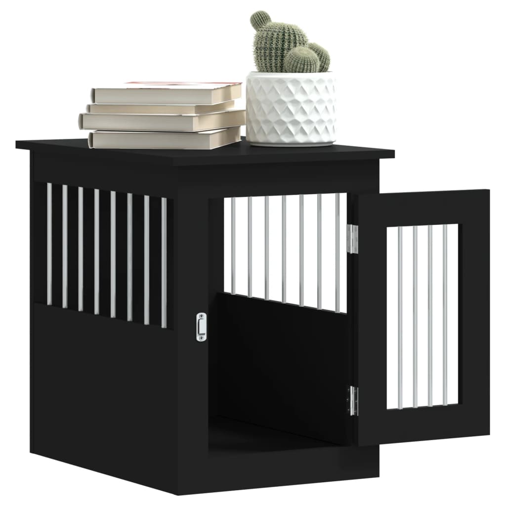 Dog Crate Furniture Black 45x62x59 cm Engineered Wood