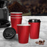 50 Pcs 12oz Disposable Takeaway Coffee Paper Cups Triple Wall Take Away w Lids