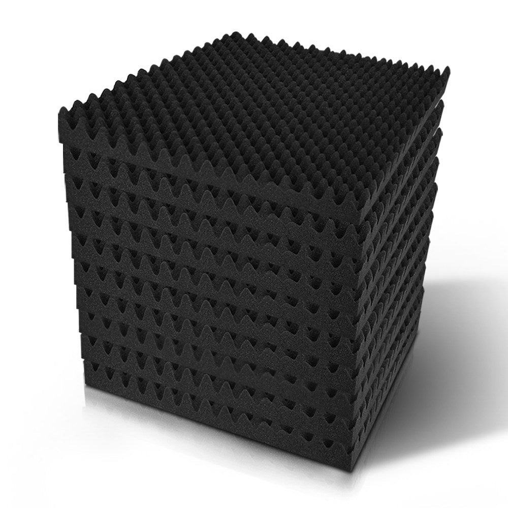 Acoustic Foam 60pcs 50x50x5cm Sound Absorption Proofing Panels Eggshell