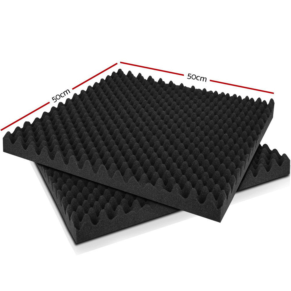 Acoustic Foam 60pcs 50x50x5cm Sound Absorption Proofing Panels Eggshell