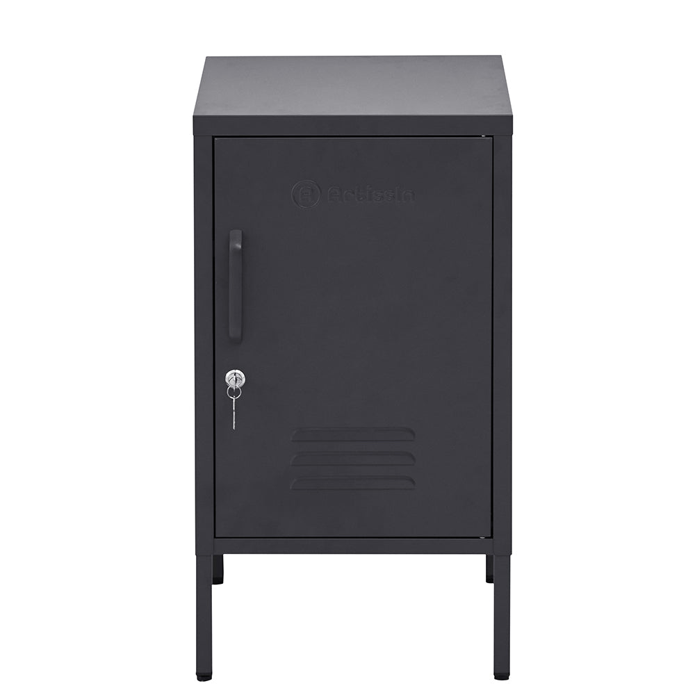 Bedside Table Metal Cabinet - MINI Black