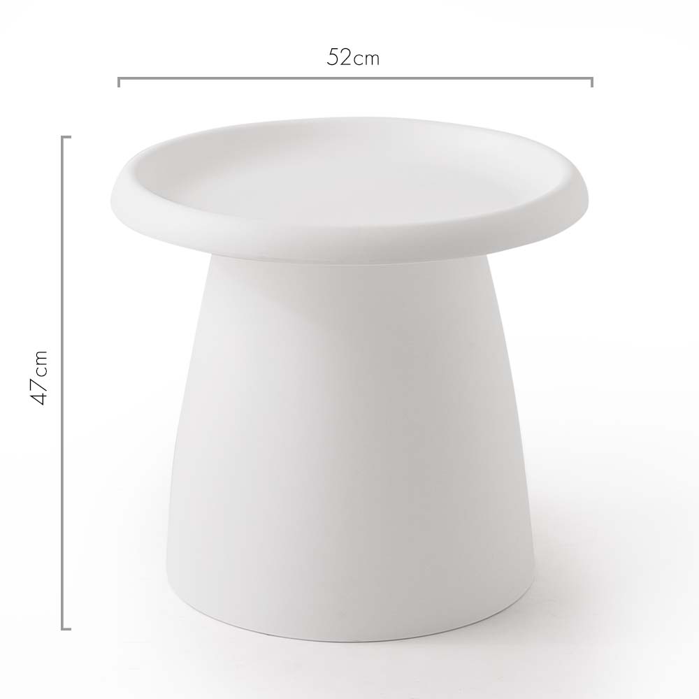 Coffee Table Round 52CM Plastic White