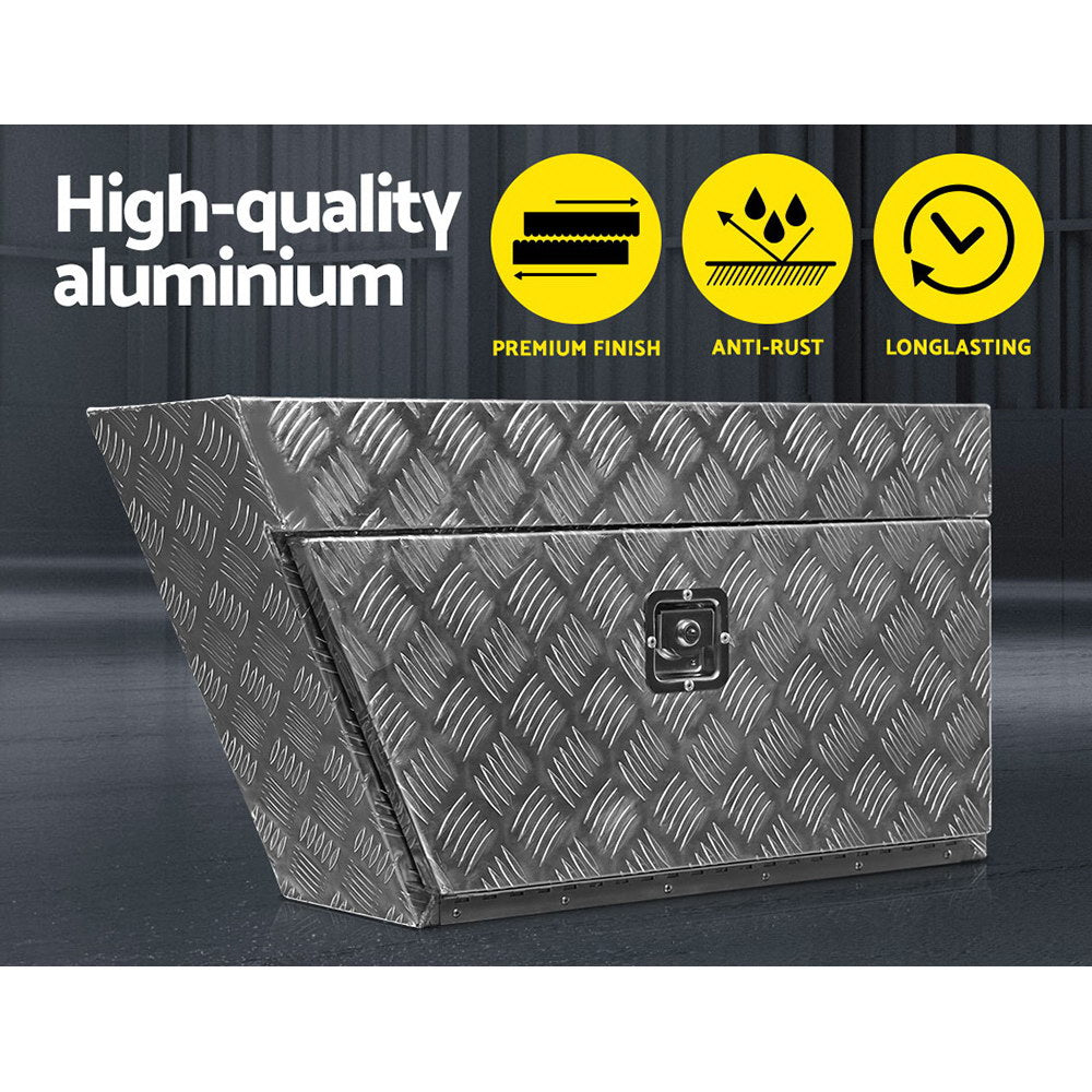 Aluminium Ute Tool Box Pair of Toolbox Tray Vehicle Storage Lock