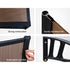 Window Door Awning Canopy 1.5mx4m Brown Sheet Black Plastic Frame