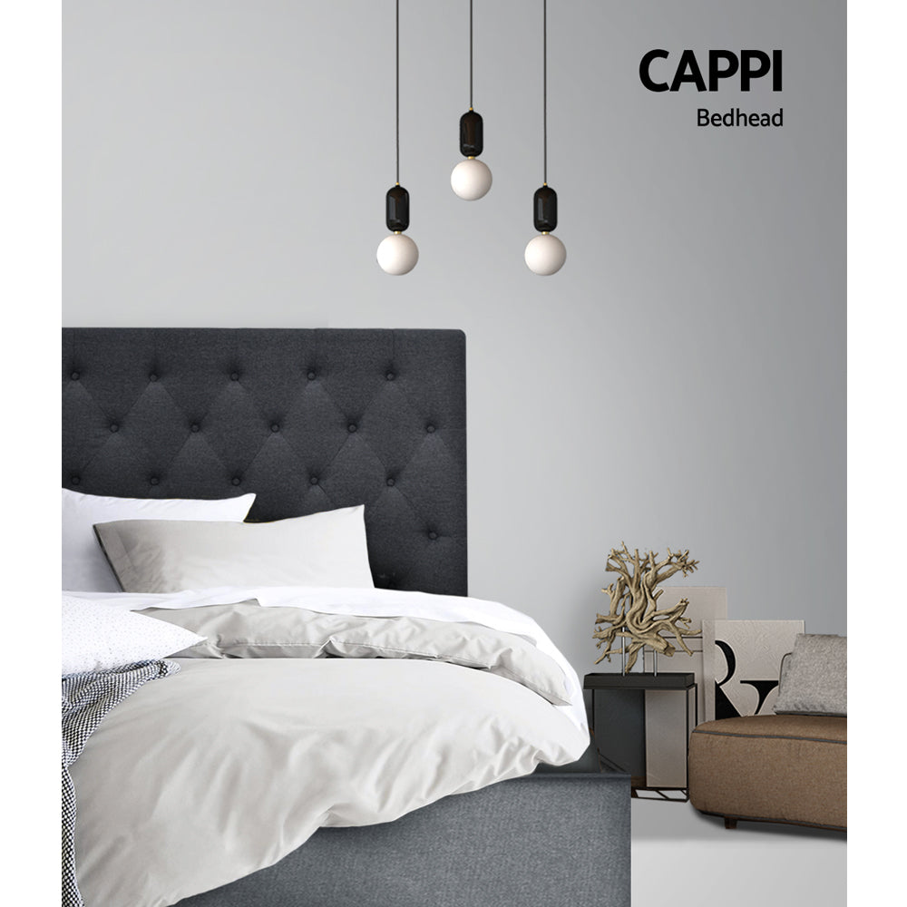 Bed Head Double Size Fabric - CAPPI Charcoal