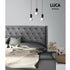 Bed Head King Size Fabric - LUCA Grey