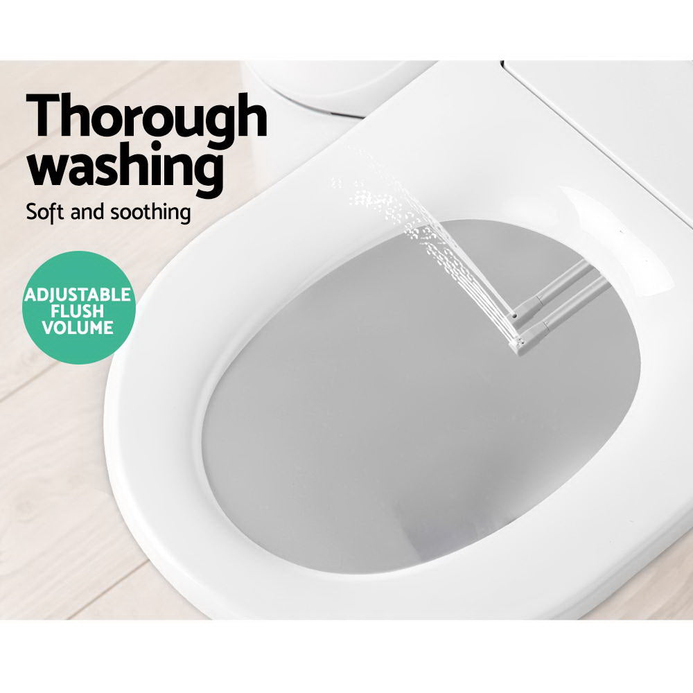 Electric Bidet Toilet Seat Cover Auto Smart Water Wash Dry Remote Control