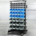 90 Storage Bin Rack Stand Double-sided Wheels