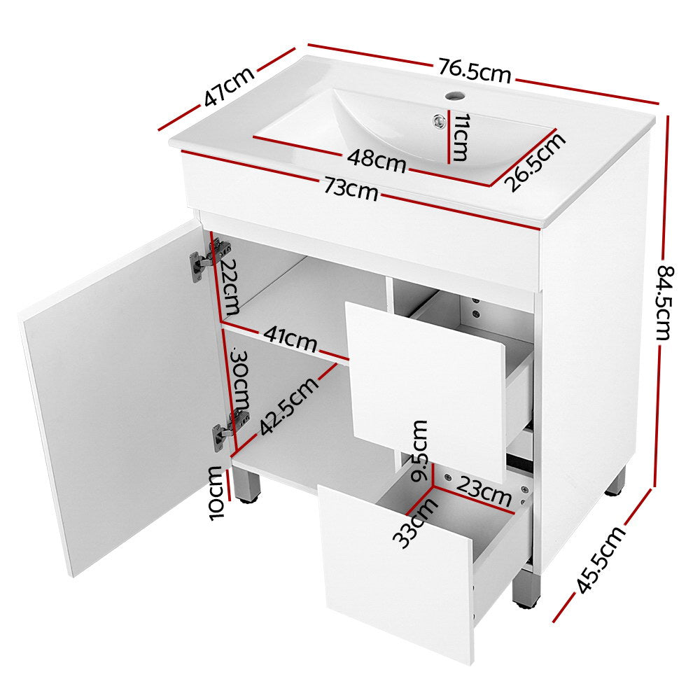 Vanity Unit 765mm Freestanding Basin Cabinet
