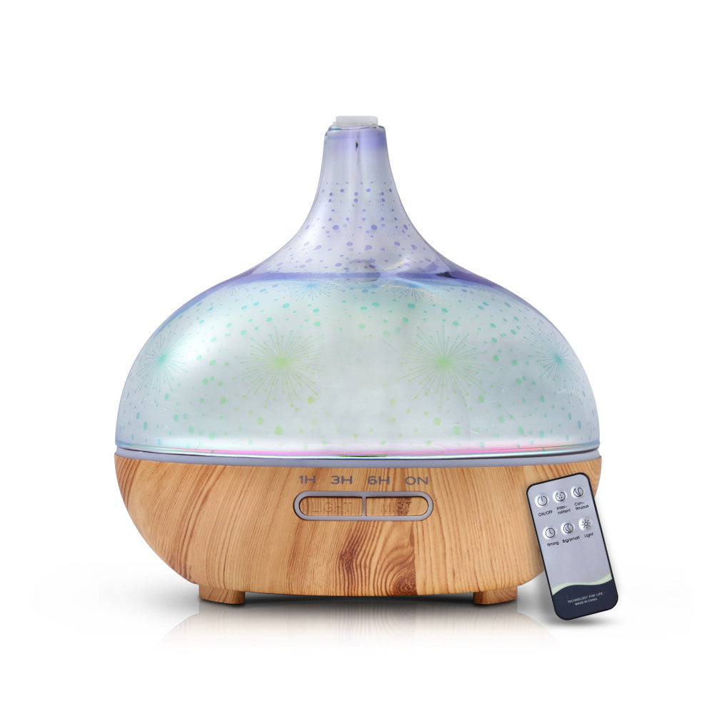 Aroma Diffuser Aromatherapy 3D Glass 400ml