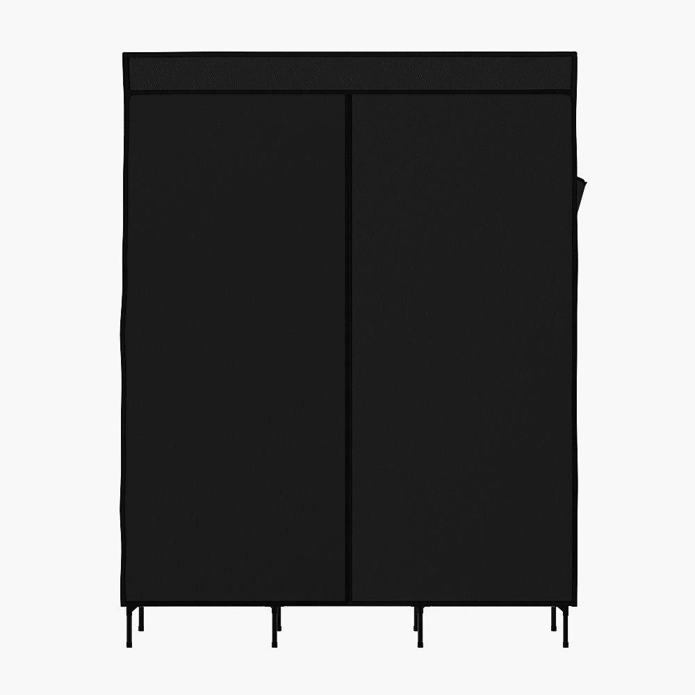 Large Portable Clothes Closet Wardrobe with Shelf Black