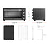 45L Convection Oven Electric Fryer Ovens 1800W