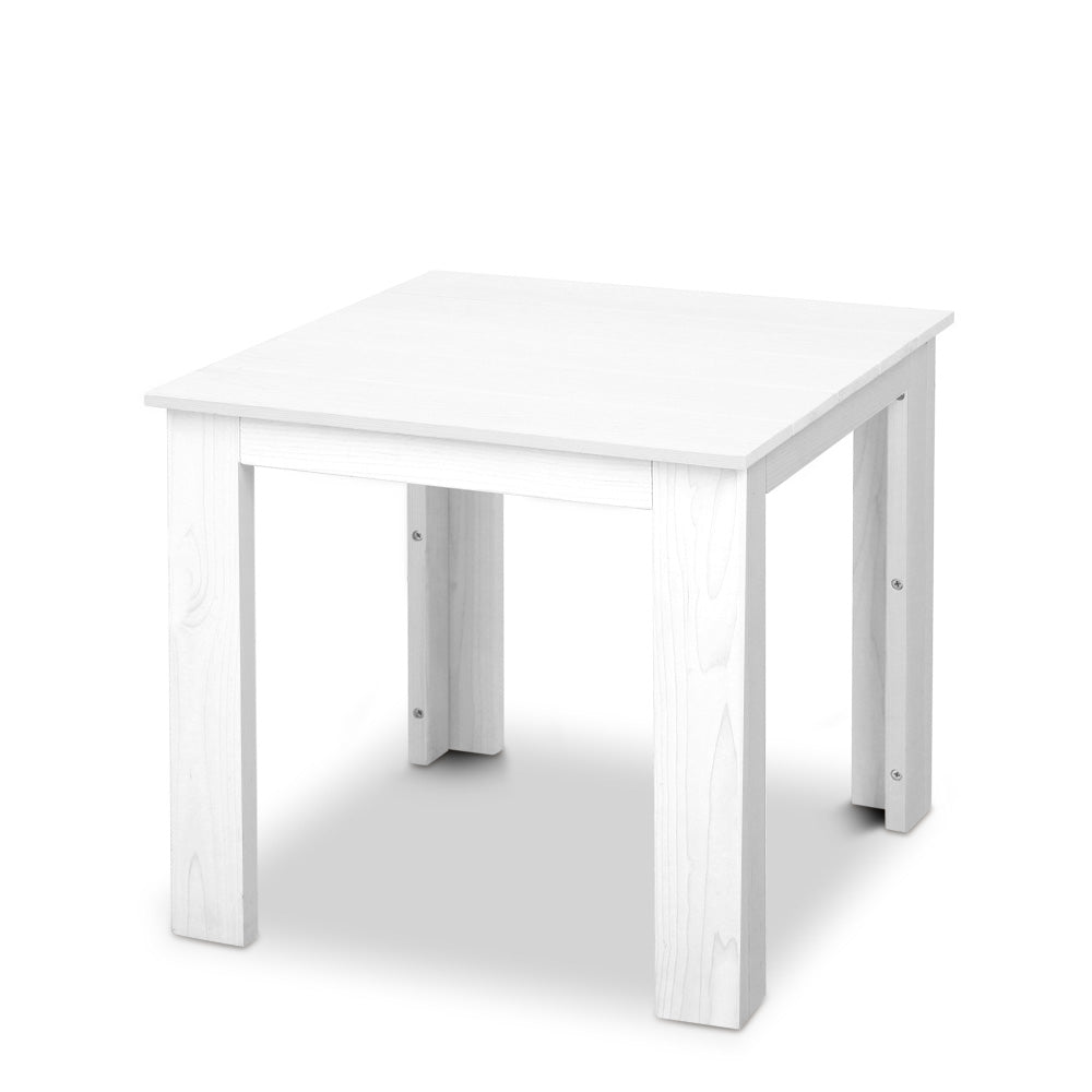 Coffee Side Table Wooden Desk Outdoor Furniture Camping Garden White
