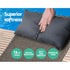 2x Sun Lounge Wicker Lounger Outdoor Furniture Beach Armchair Adjustable Grey&Beige
