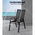 6PC Outdoor Dining Chairs Stackable Lounge Chair Patio Furniture Black