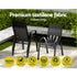 6PC Outdoor Dining Chairs Stackable Lounge Chair Patio Furniture Black