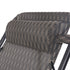 Zero Gravity Chair Folding Outdoor Recliner Adjustable Sun Lounge Camping Grey