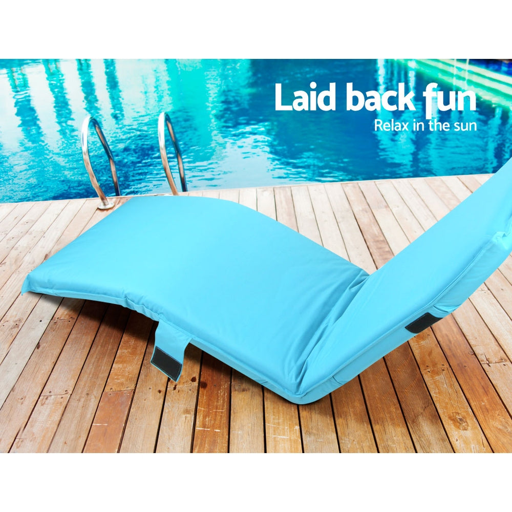 Floor Lounge Sofa Camping Chair Blue